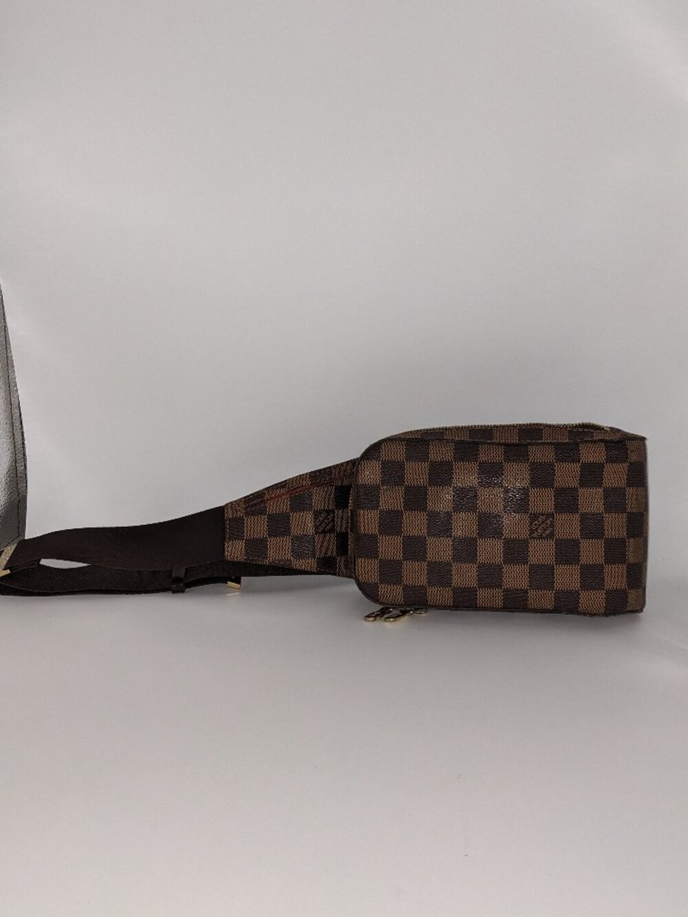Authentic Louis Vuitton Geronimos Damier Ebene Waist Belt Bag